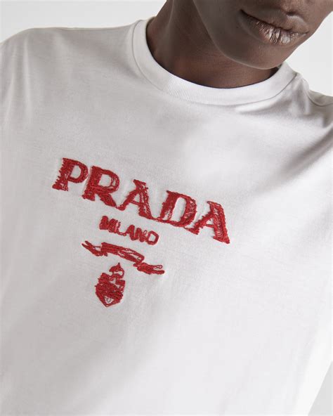 womens prada shirt with red logo|women's Prada hoodies.